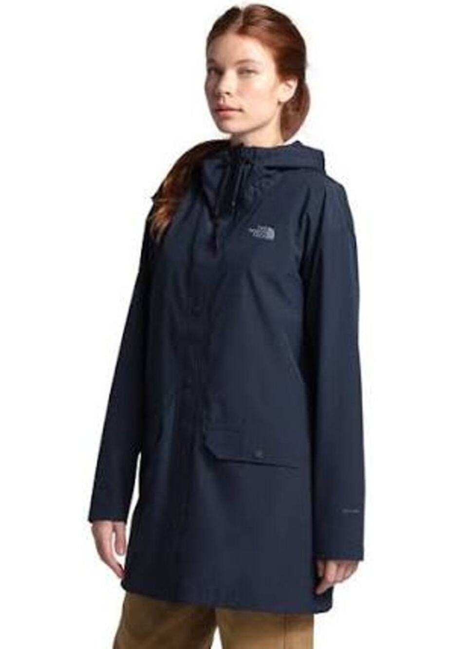 The North Face Women's Woodmont Rain Jacket Size Large Navy Blue DryVent Parka
